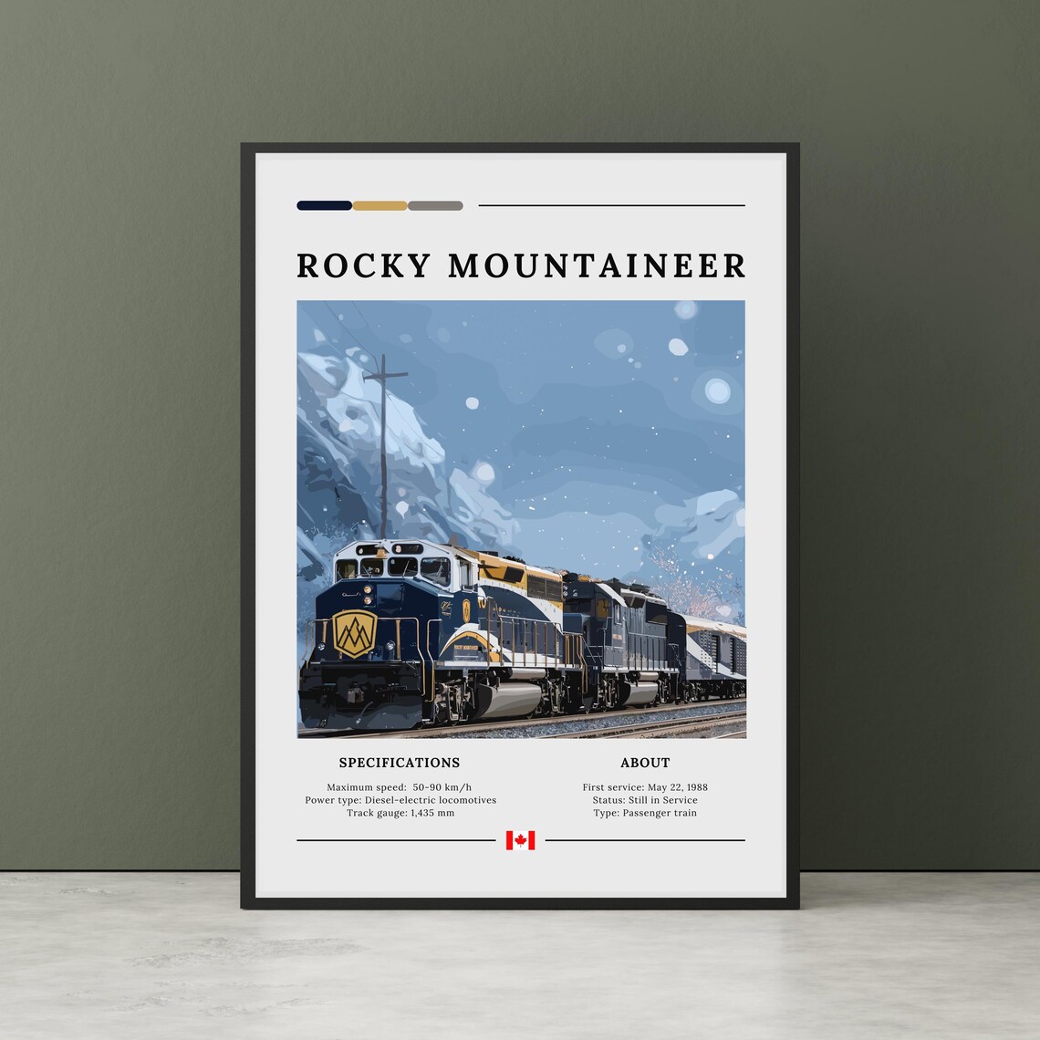 Rocky Mountaineer Canadian Train Travel Poster