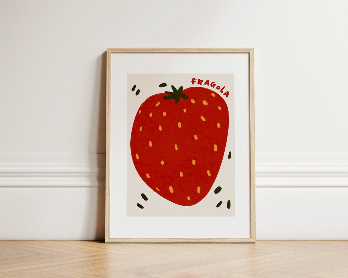 Fragola Kitchen Wall Art Poster, Trendy Gallery
