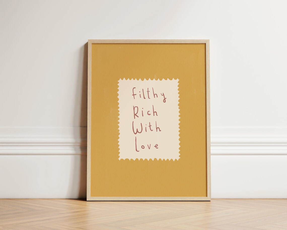 Rich With Love Nursery Illustration, Boho Art Print