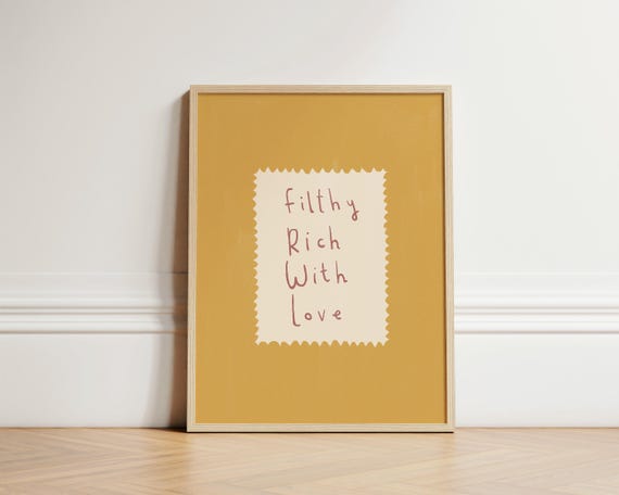 Rich With Love Nursery Illustration, Boho Art Print