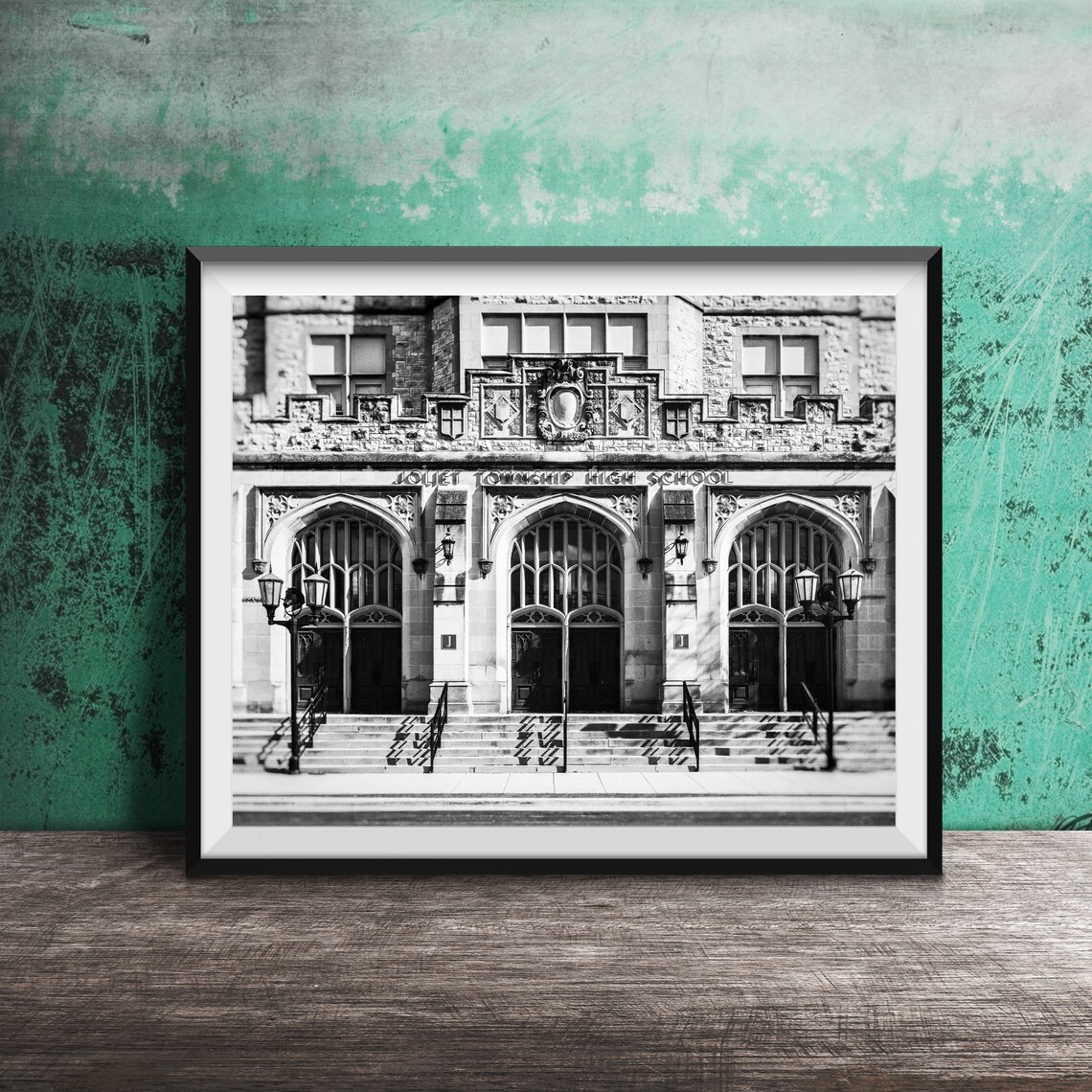 Joliet Township High School Gothic Stone Facade Photo Poster - Image 2