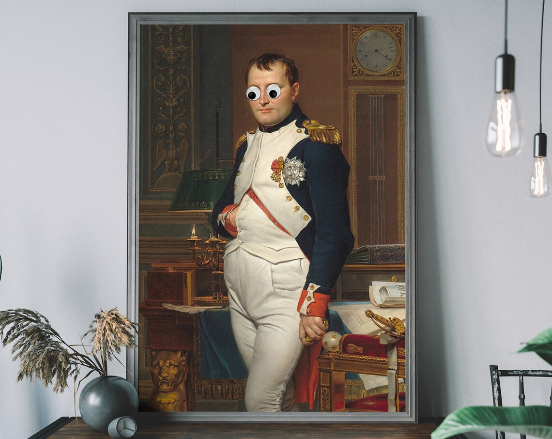 Napoleon Portrait Vintage Poster, Funny Wall Art