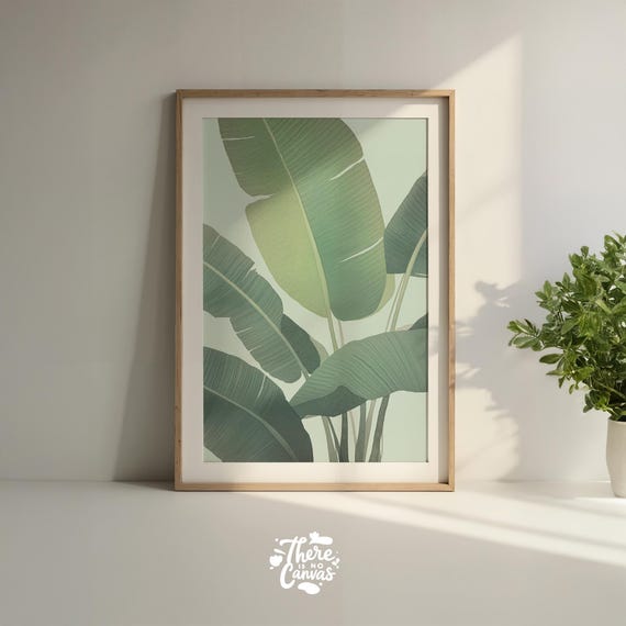 Botanical Wall Art Print Echoes Of The Palm Calming Colorways A3a4a5 Sizes