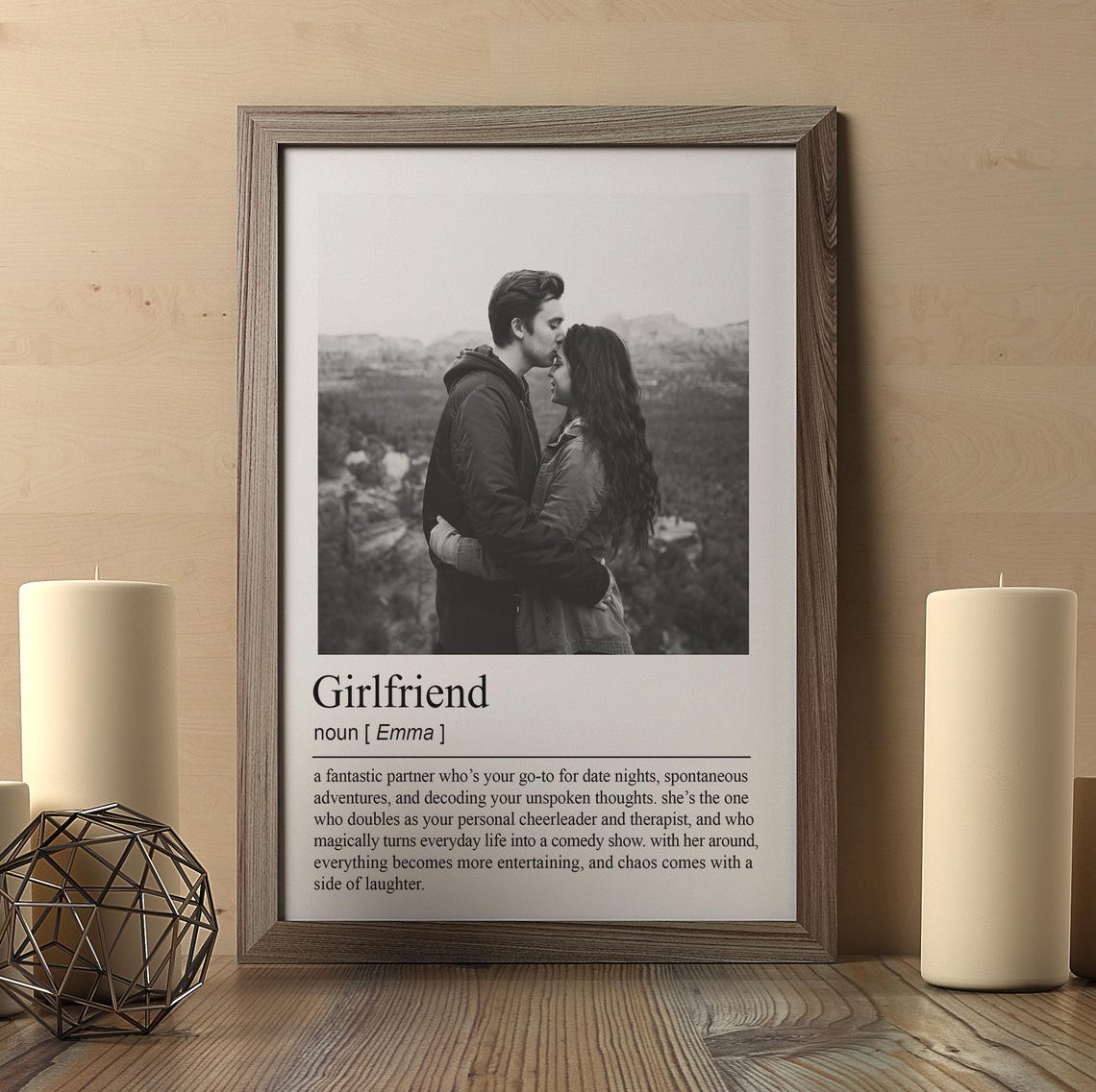 Personalized Girlfriend Definition Print Wall Art Print Gifts Wall Art Print Custom Photos Gift Quote Gift For Her - Image 2