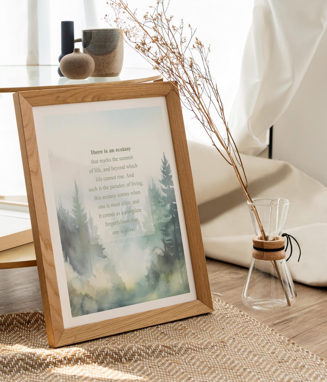 Jack London Call of the Wild Ecstasy Forest Watercolor Poster - Image 2