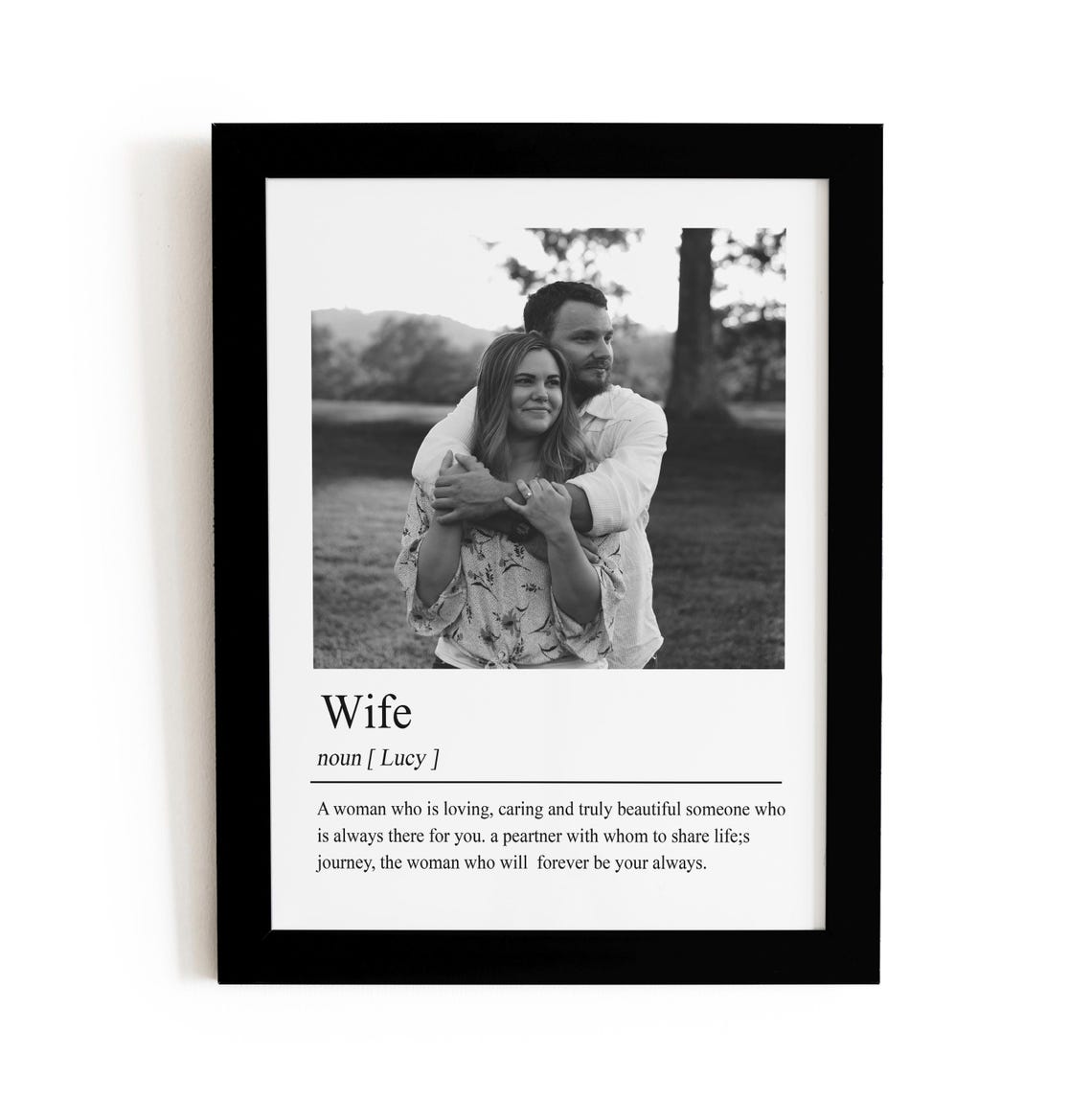 Personalized Wife Definition Print Art Print Gifts Personalized Gift Custom Photos Gift Quote Print Birthday - Image 2