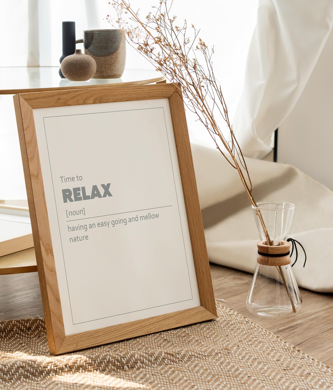 Time To Relax Definition Noun Dictionary Style Chill Wall Poster - Image 2