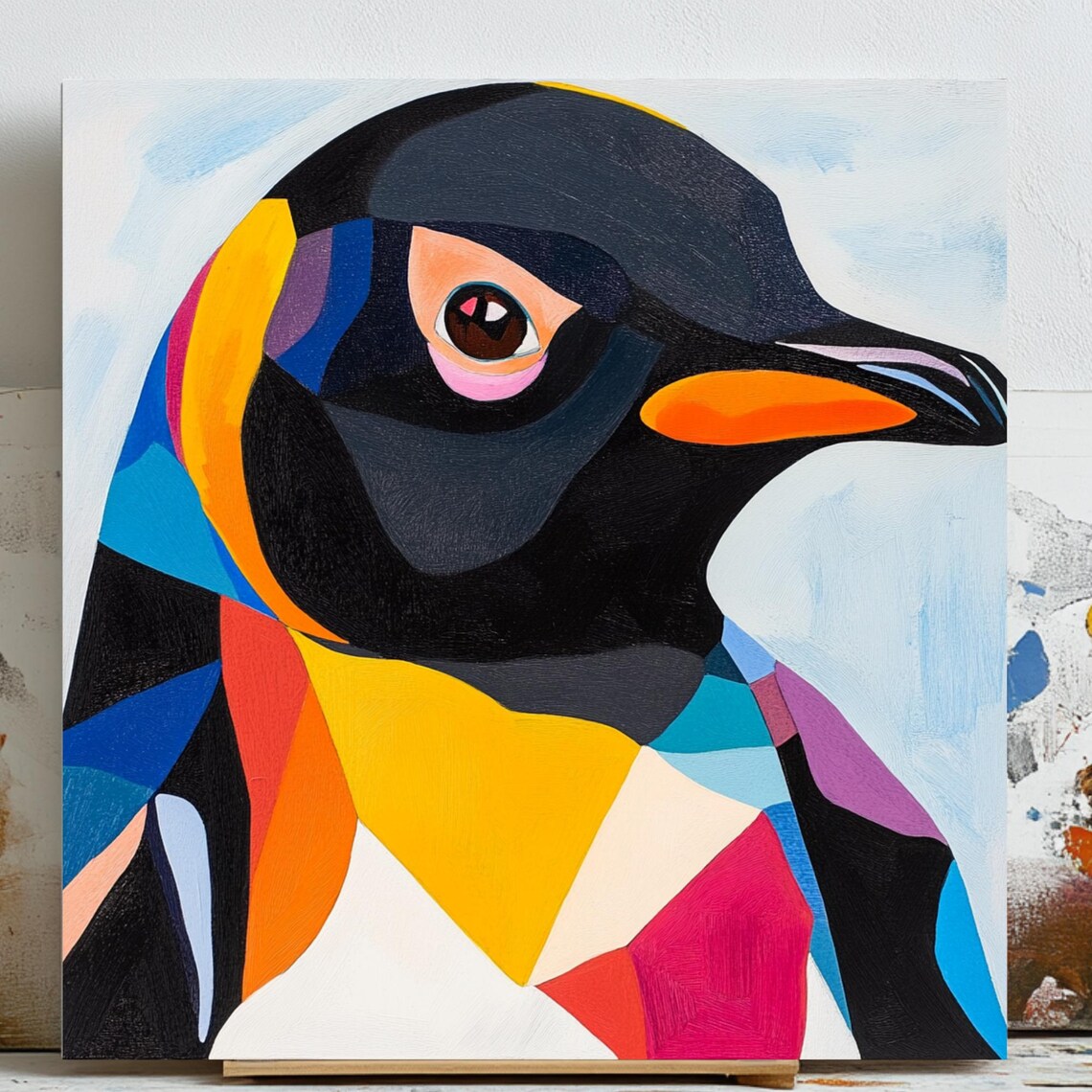 Abstract Penguin Minimalist Wall Art Print