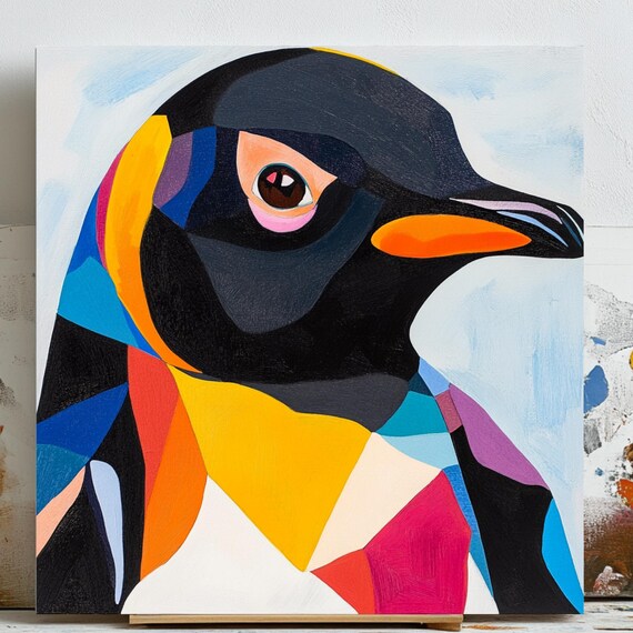 Abstract Penguin Minimalist Wall Art Print