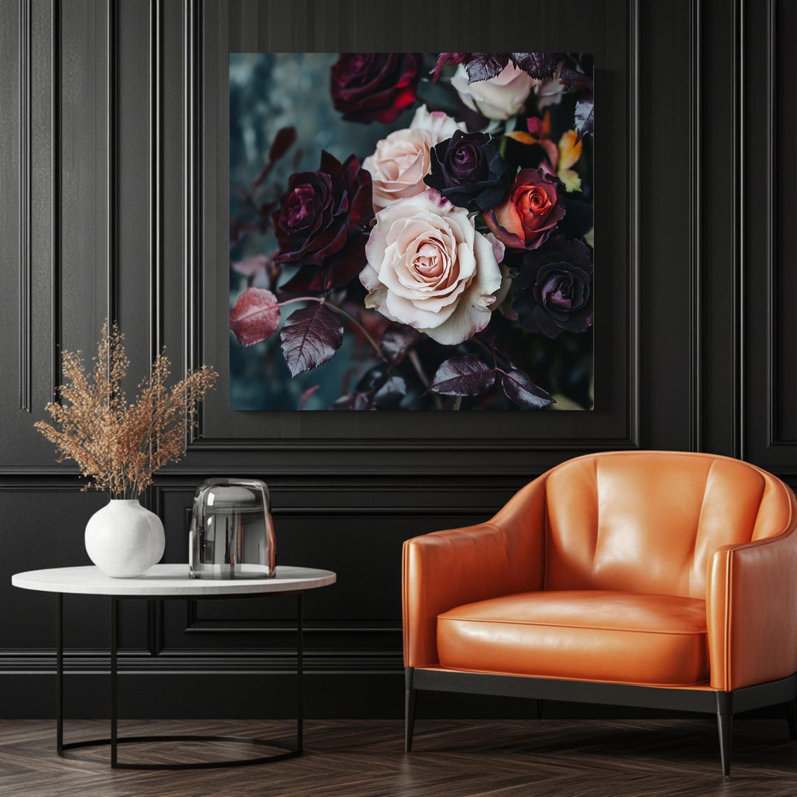 Dark Rose Romantic Floral, Vintage Gothic Poster - Image 3