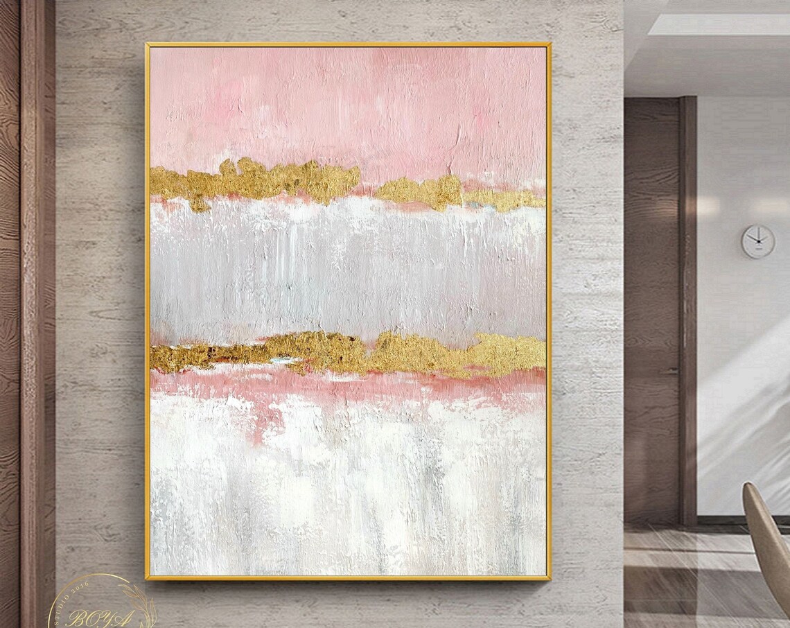 Pink Abstract Art Print, Minimalist Modern Style - Image 3