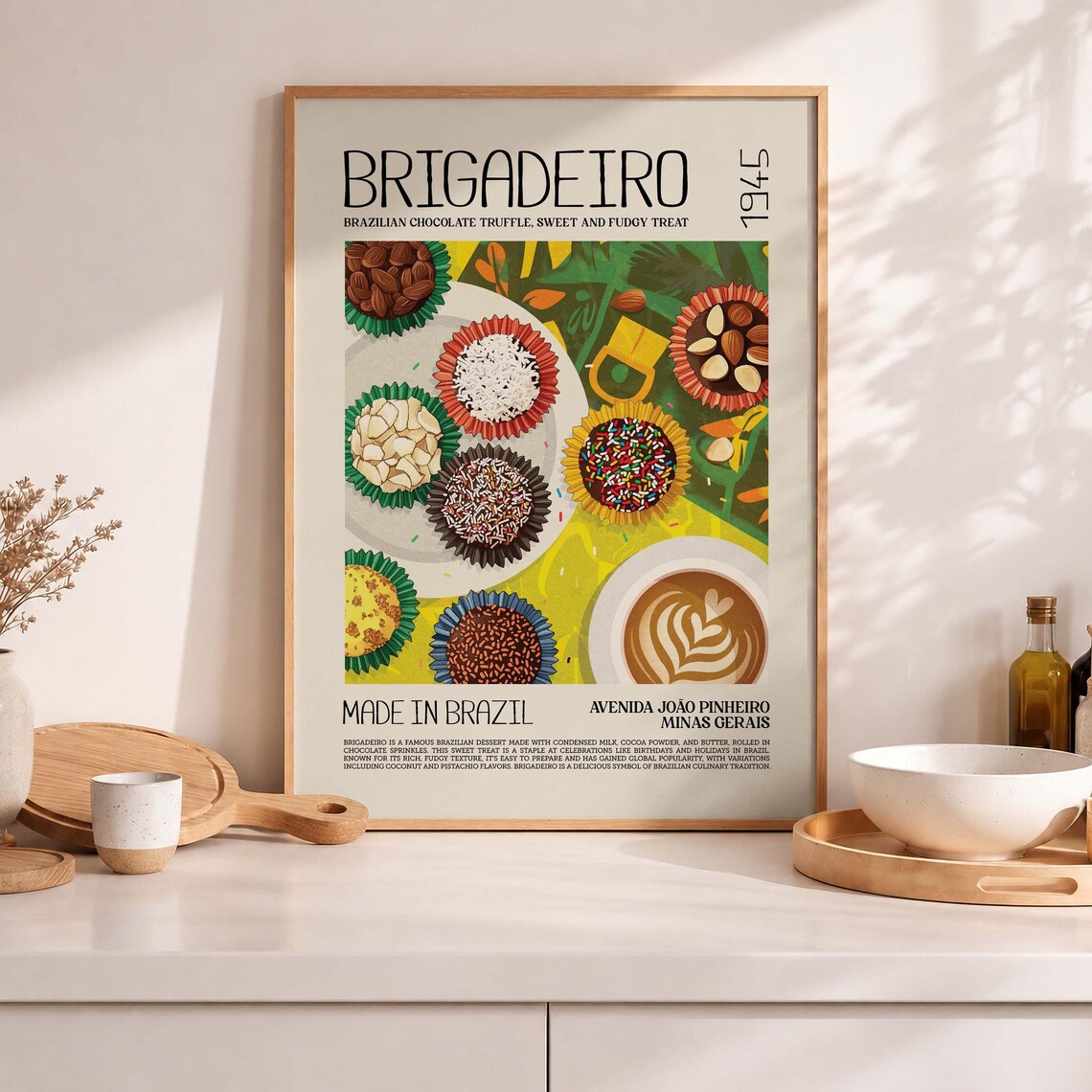 Brigadeiro Art Print, Brazilian Chocolate Truffle