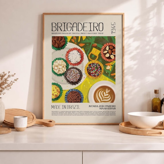 Brigadeiro Art Print, Brazilian Chocolate Truffle
