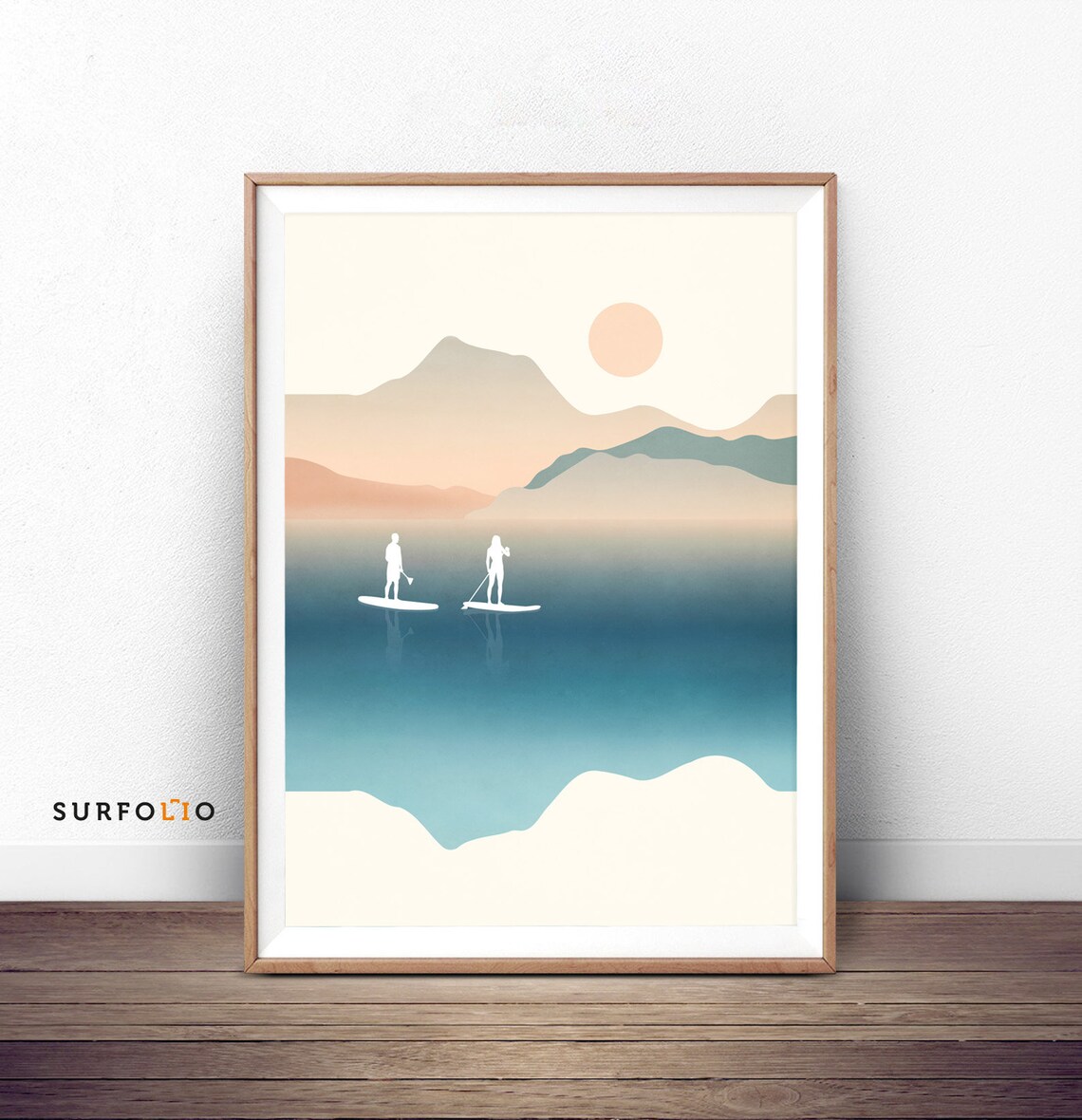 Paddle Board Surfers Paradise Travel Poster
