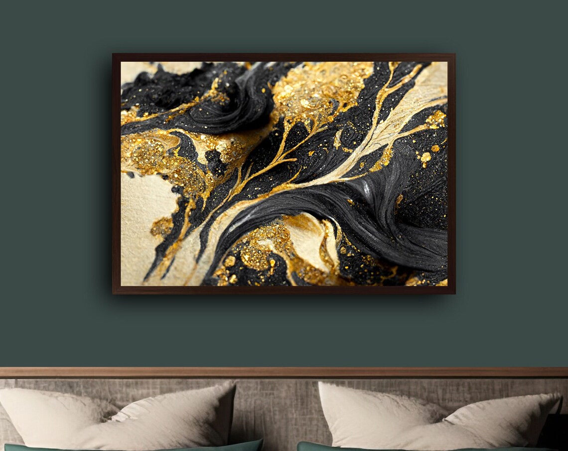 Elegance In Fluidity, Contemporary Marbled Effect