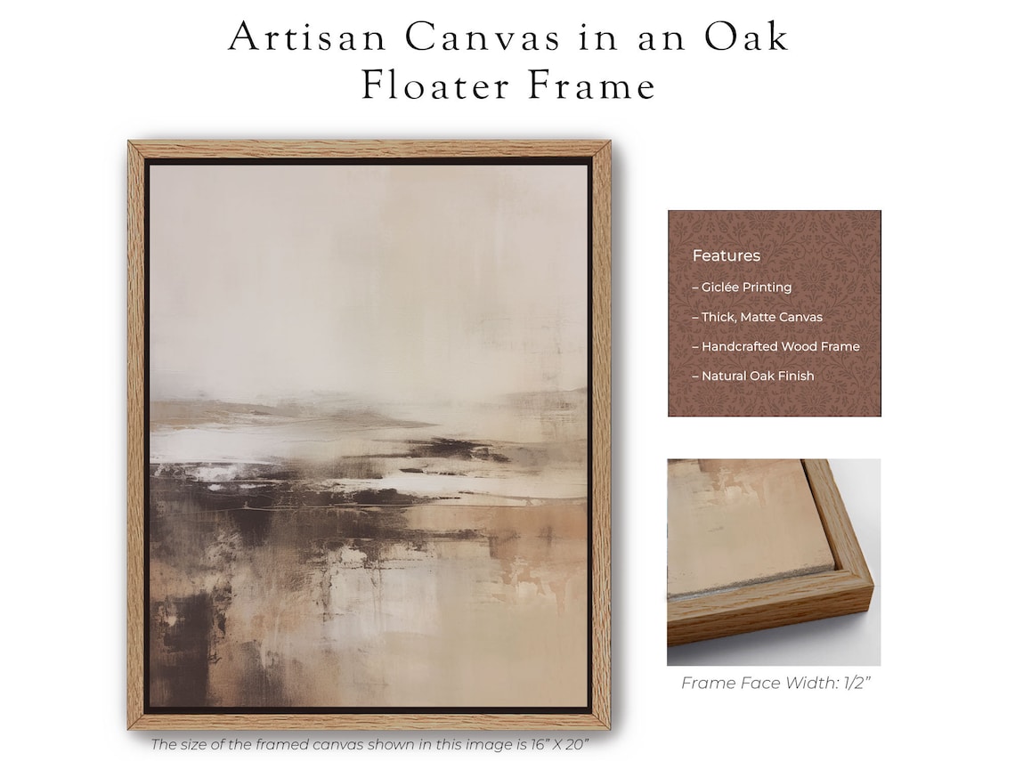 Moody Abstract Landscape Art Print, Modern Brown - Image 6