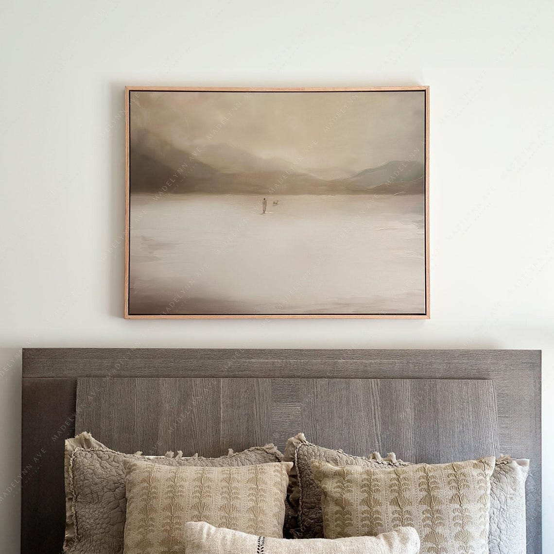 Abstract Tan Landscape Large Minimalist Canvas Art Wall Poster