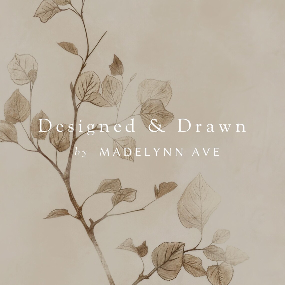 Fall Branch Botanical Sketch, Antique Style Art Print - Image 5