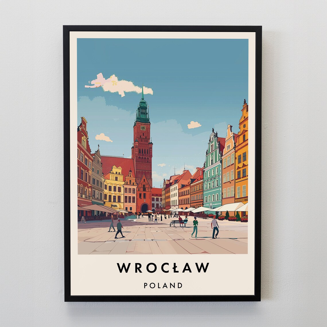 Wroclaw Travel Poster, Poland Travel Art
