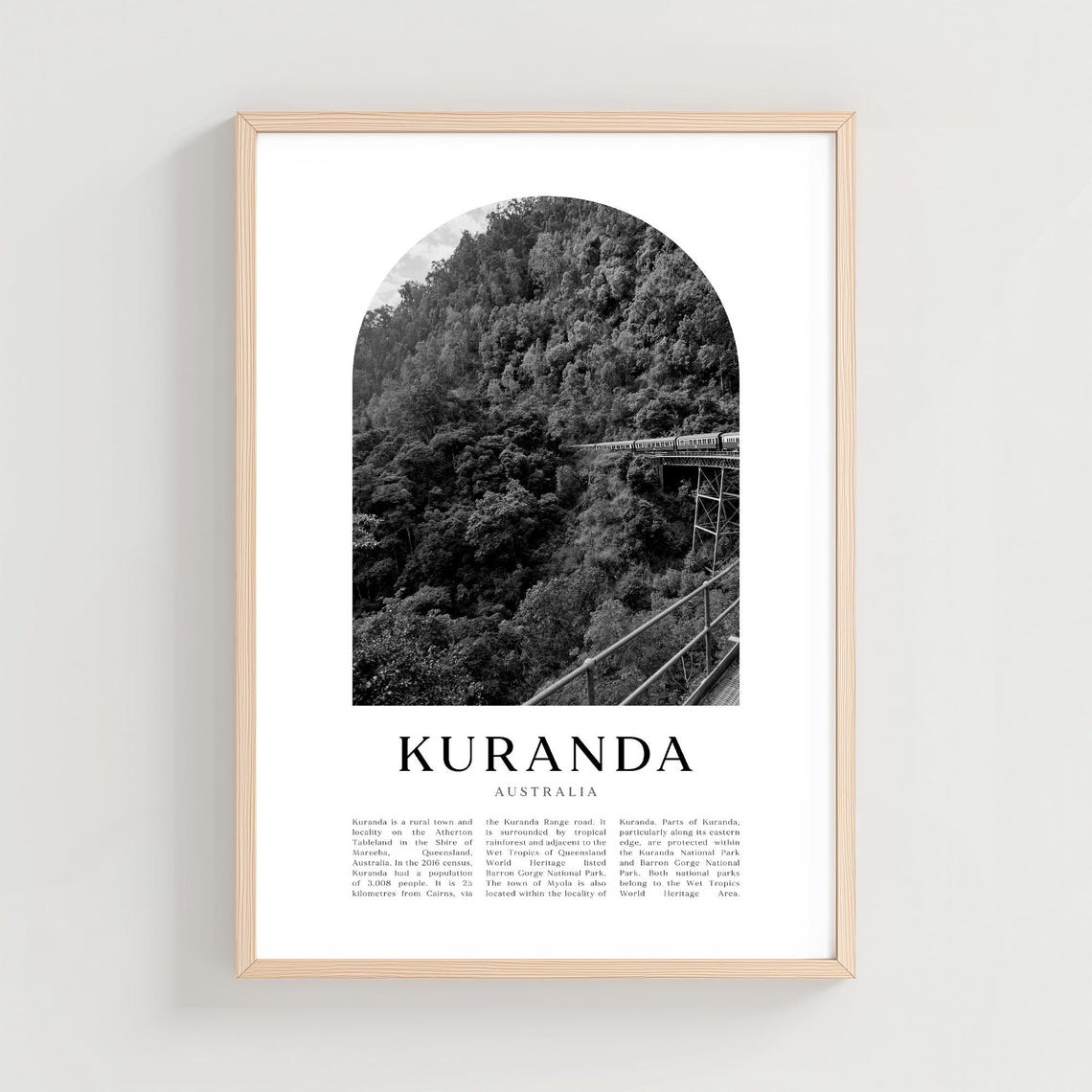 Kuranda Australia Rainforest Scenic Railway Gorge Bridge Poster