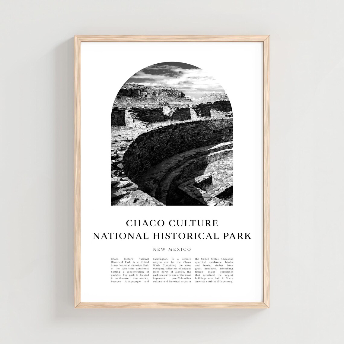 Chaco Culture National Historical Park Ancient Ruins New Mexico Poster