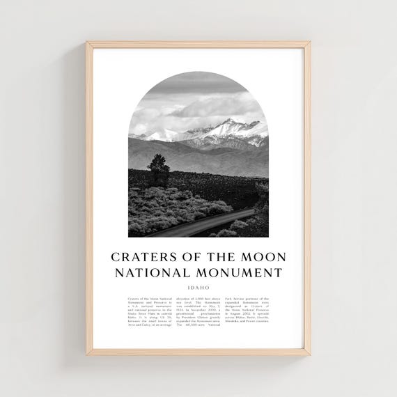 Craters Of The Moon National Monument Travel Poster Print Wall Art Idaho Na412m
