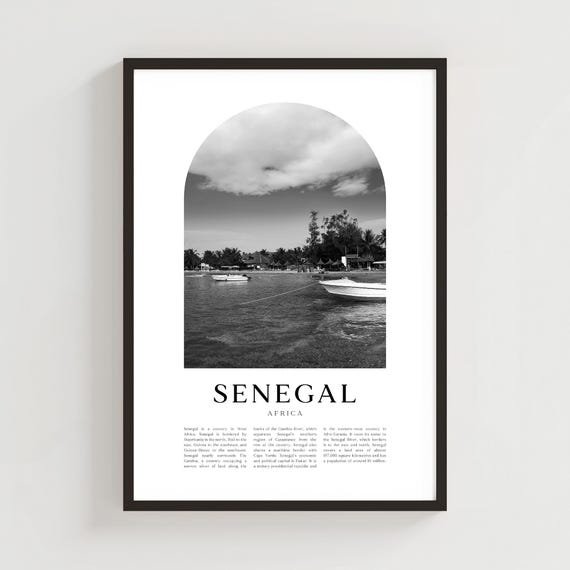 Senegal Travel Poster Print Wall Art Africa City Gift Decor Af97m