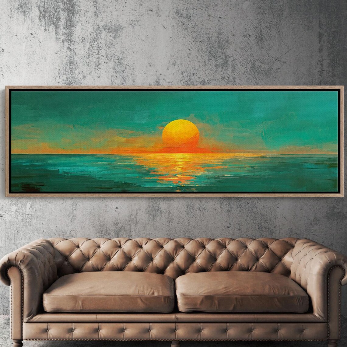 Modern Ocean Landscape, Coastal Wall Art Print