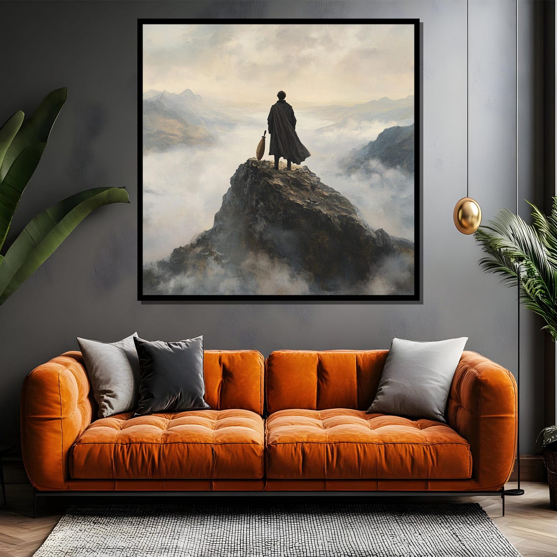 Romantic Wanderer Painting Caspar David Friedrich Art Print Dramatic Landscape Wall Decor Misty Mountain Artwork Gothic Gift - Image 4
