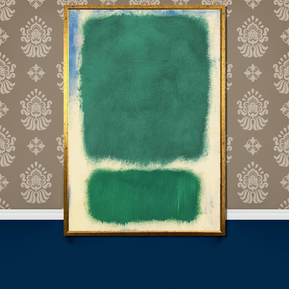 Mark Rothko Lush Green On Cream Abstract Expressionist Art