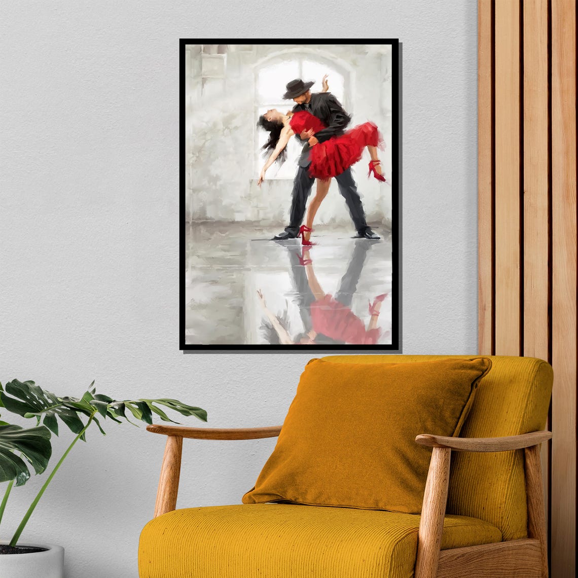 Passionate Tango Dance Painting Romantic Wall Art Gift For Dance Lovers And Elegant Home Decor Enthusiasts - Image 4
