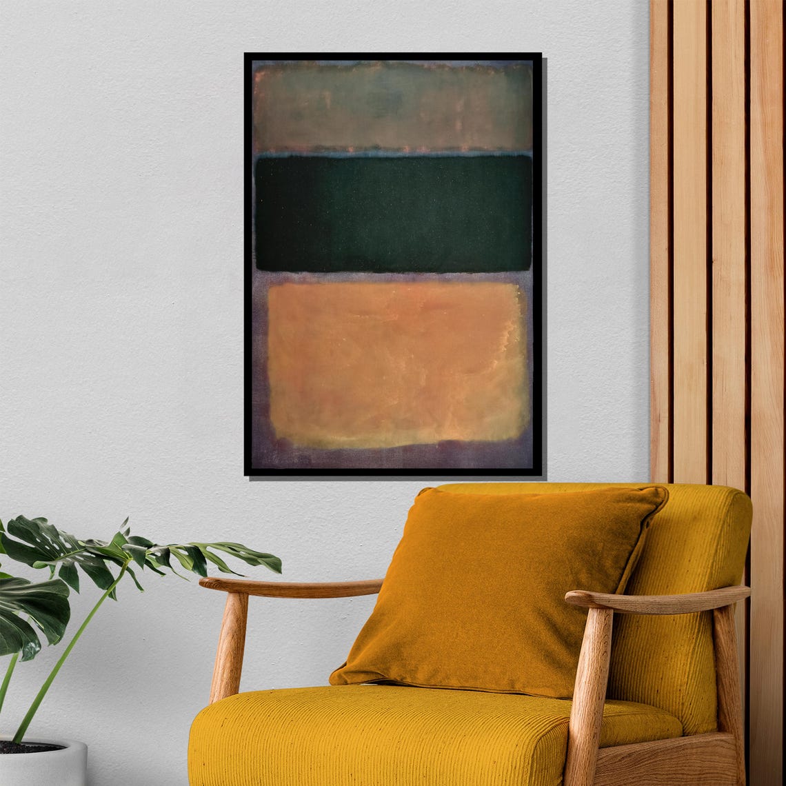 Rothko Style Green And Earthy Tones Abstract Color Field Poster - Image 4