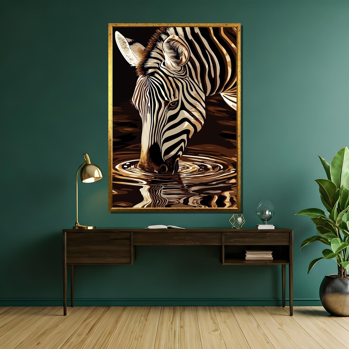 Zebra Modern Wildlife Art Print, Black and White - Image 5