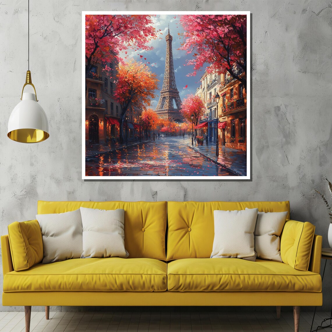Autumn In Paris, Eiffel Tower Fall Foliage Cityscape - Image 2