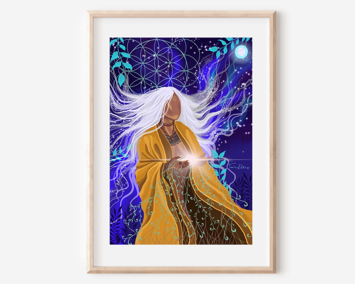 Healing Woman Spiritual Illustration Art Print
