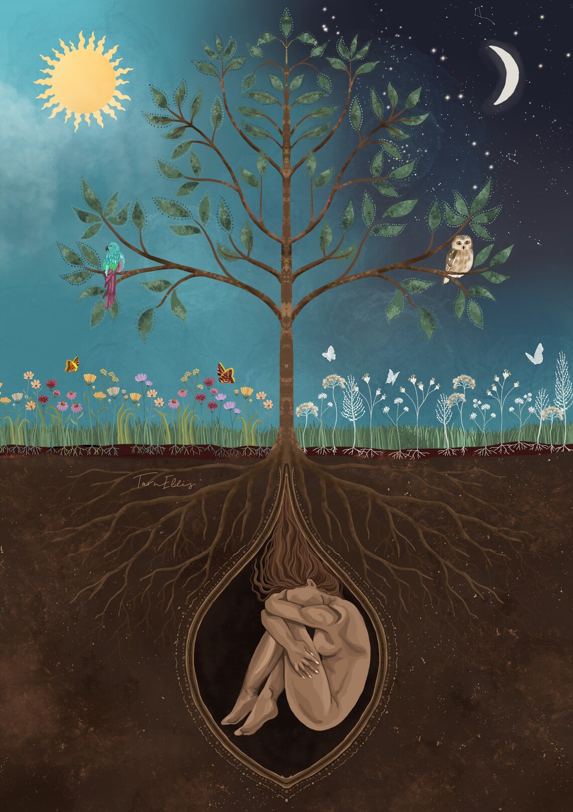 Tree of Life Nature Spirit Tree Art Print - Image 3