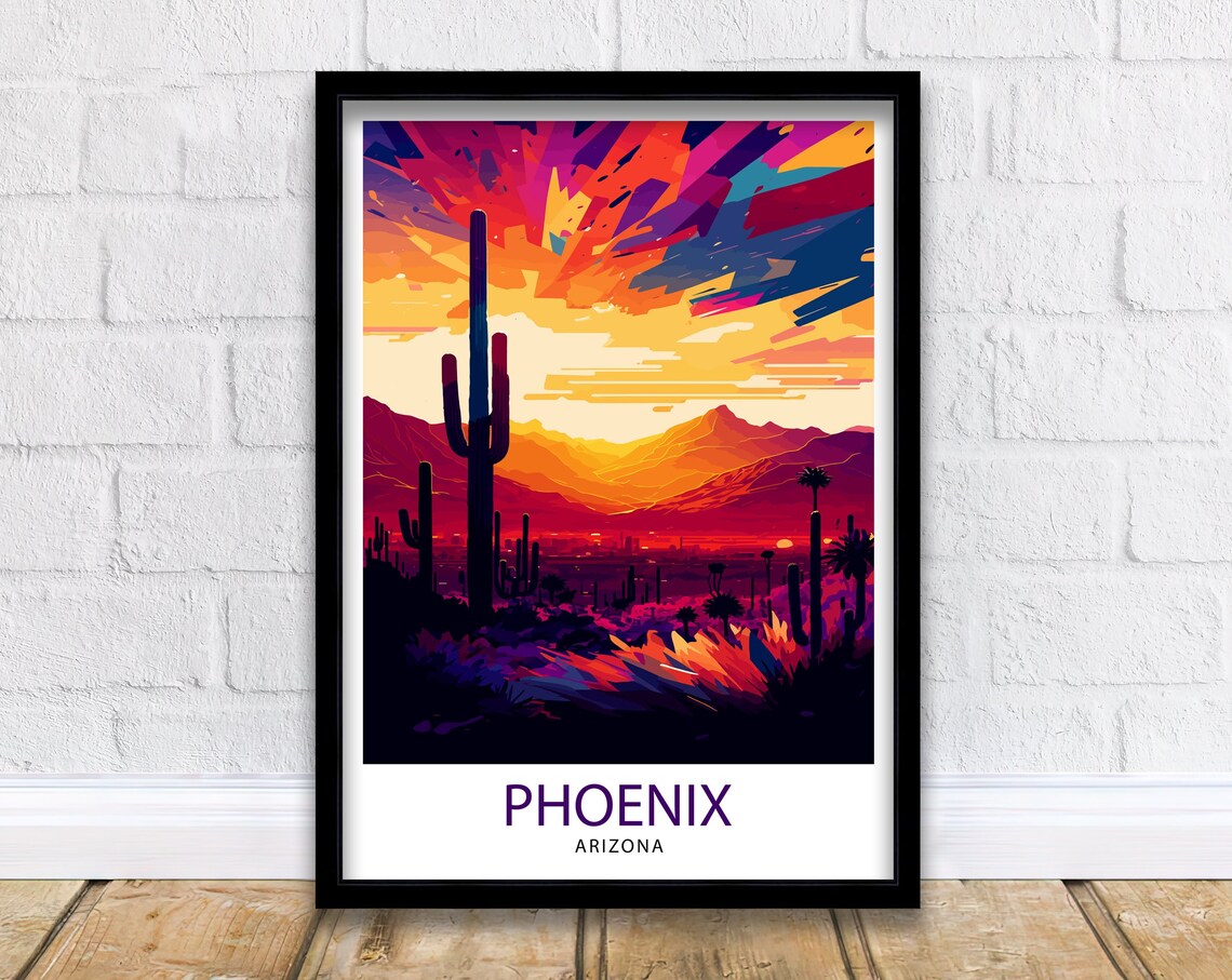 Phoenix Arizona Travel Poster, Home Decor