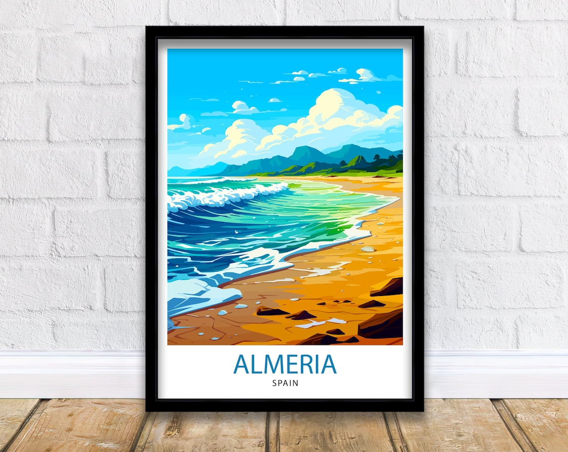 Almeria Spain Travel Poster, European City Print