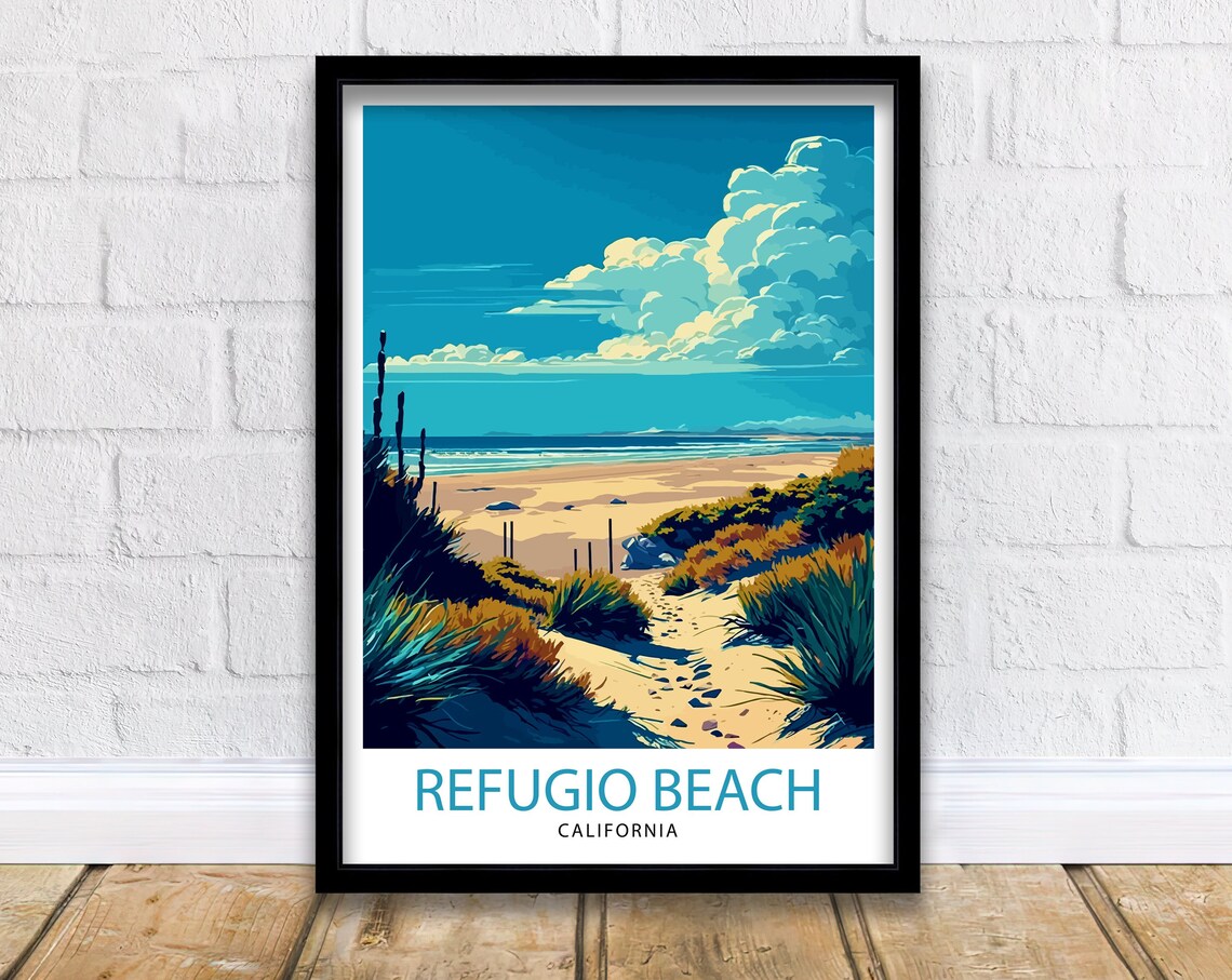 Refugio State Beach California Travel Poster