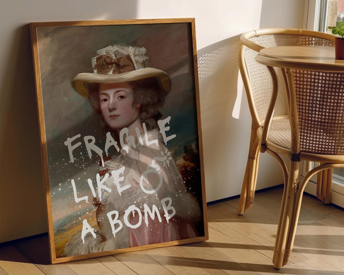 Fragile Like A Bomb Graffiti Altered Classic Hat Portrait Poster - Image 2