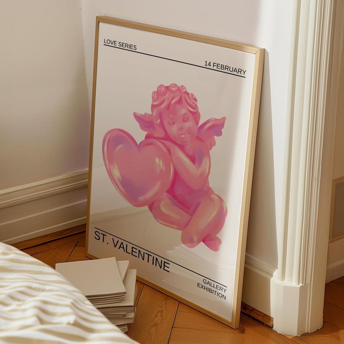 St Valentine Holographic Cupid Heart February 14 Gallery Poster - Image 8