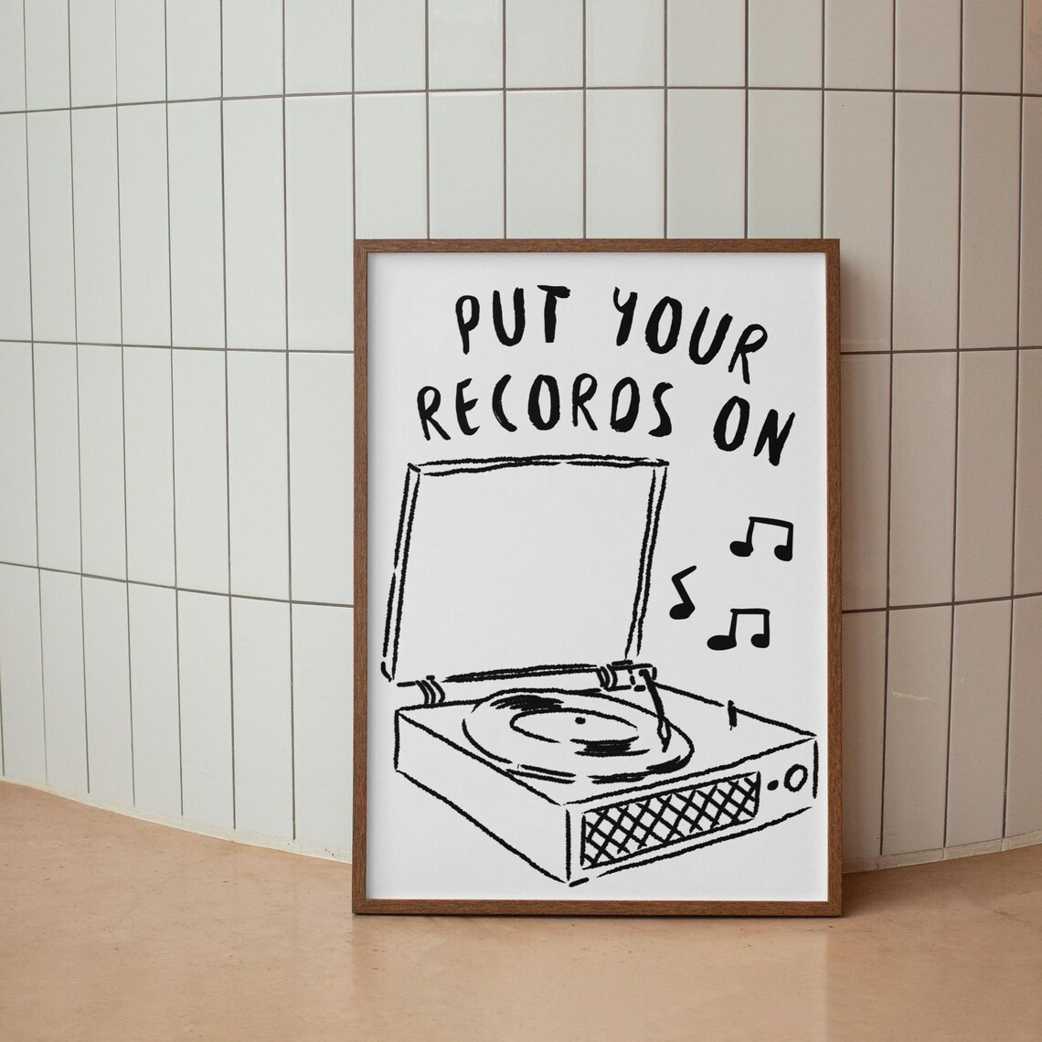 Put Your Records On Retro Vinyl Record Art Print - Image 6