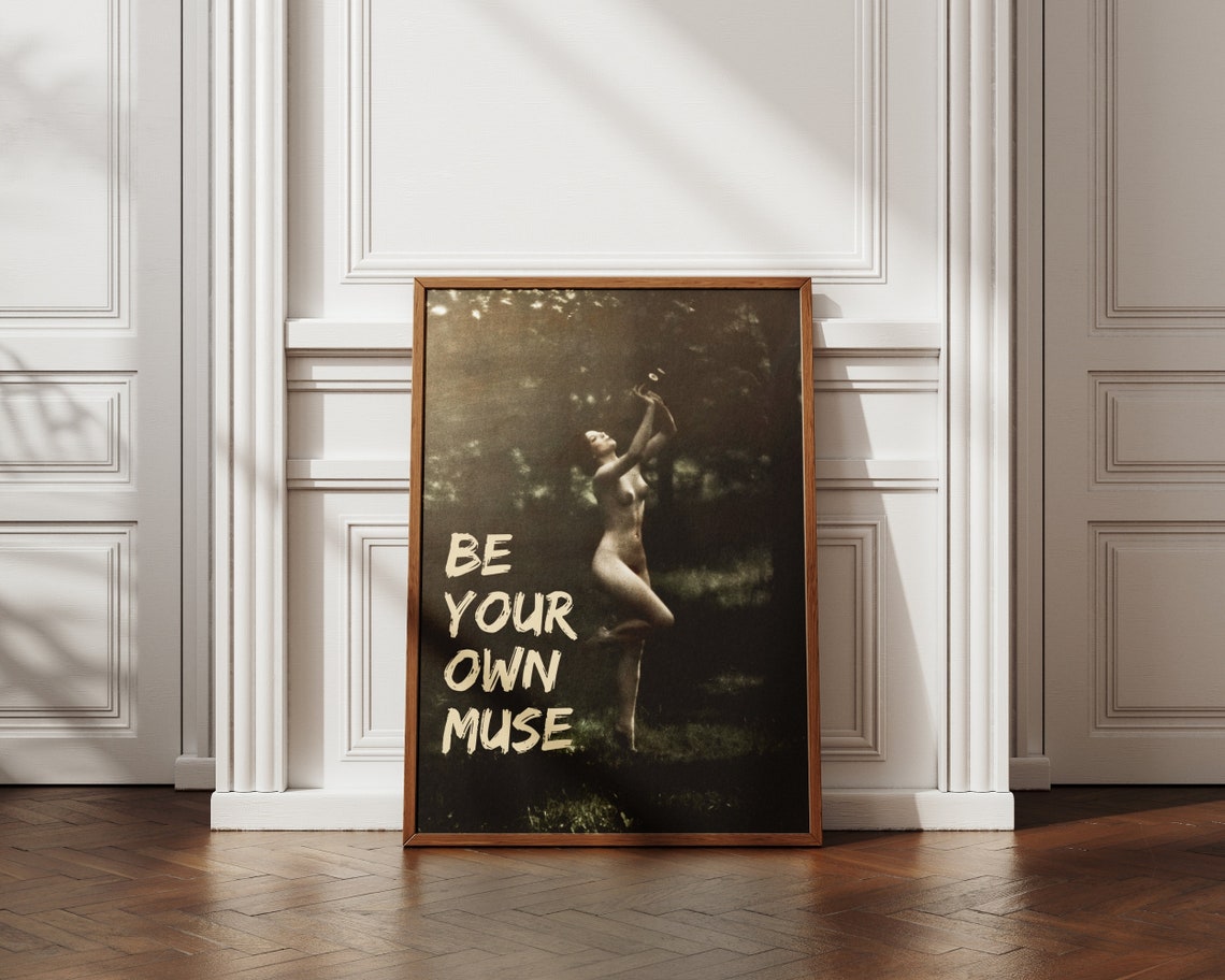 Be Your Own Muse Vintage Forest Dancer Quote Empowerment Poster - Image 4