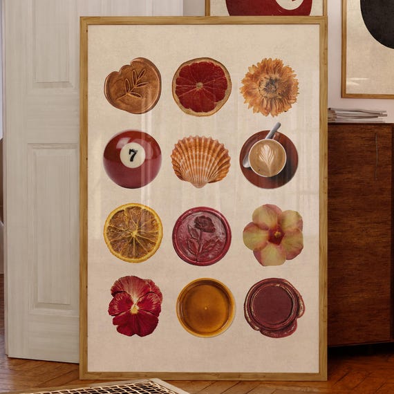 Wall Art Retro Coffee Poster Modern Collage Print