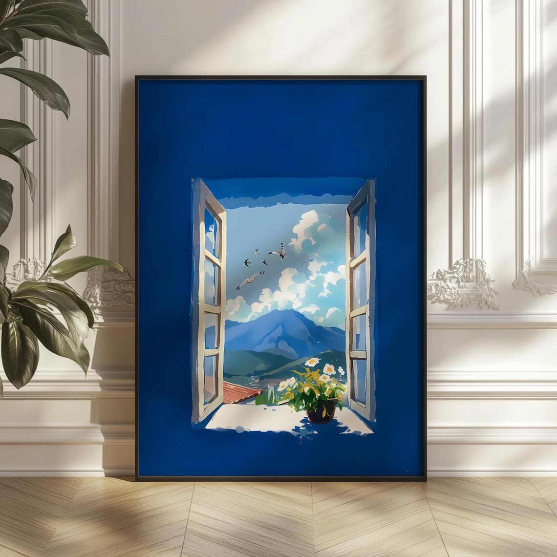 Open Window Mountain View Print, Matisse Style