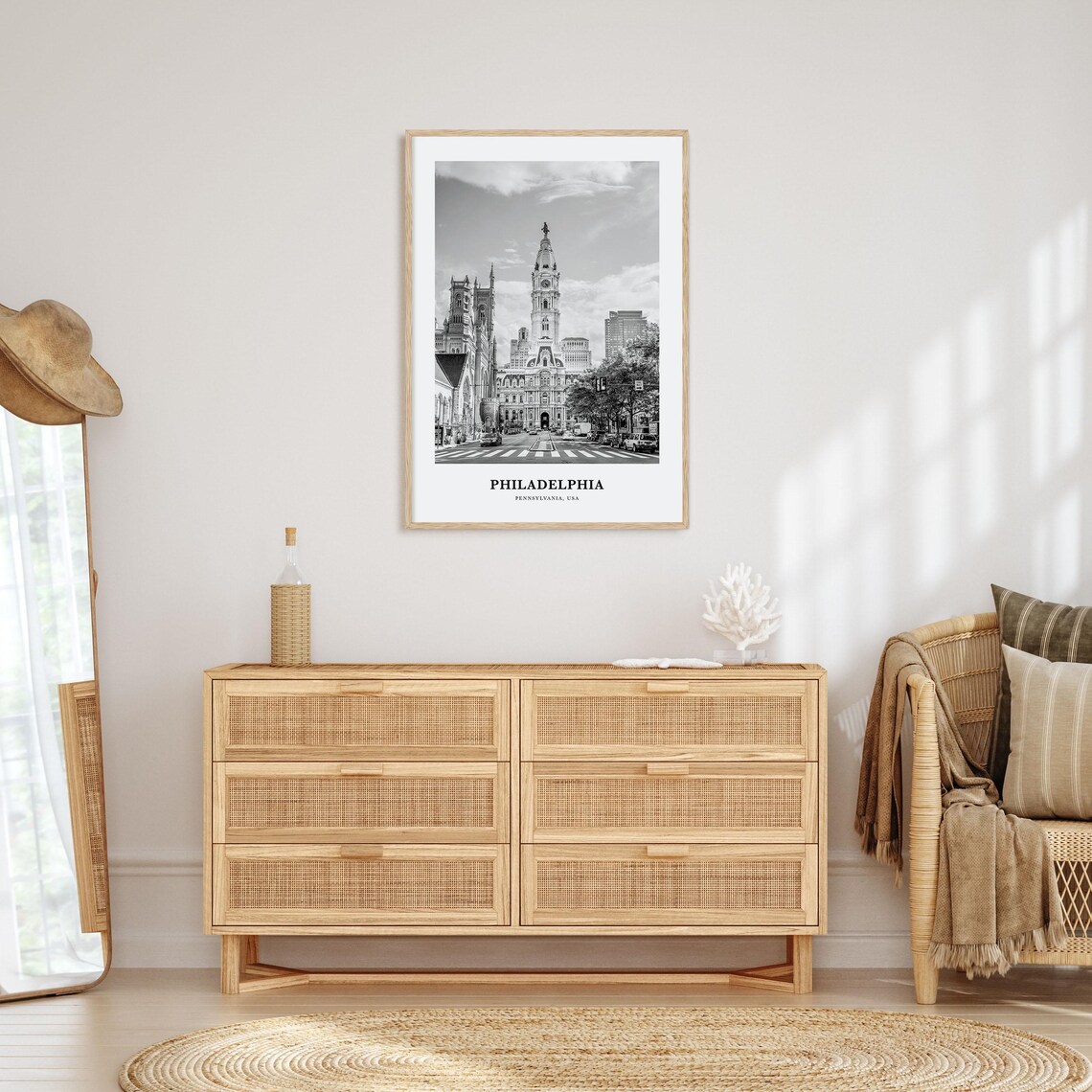 Philadelphia Wall Art No 3 Philadelphia Wall Decor Philadelphia Poster Philadelphia Home Decor Philadelphia Travel Gift Philadelphia - Image 3