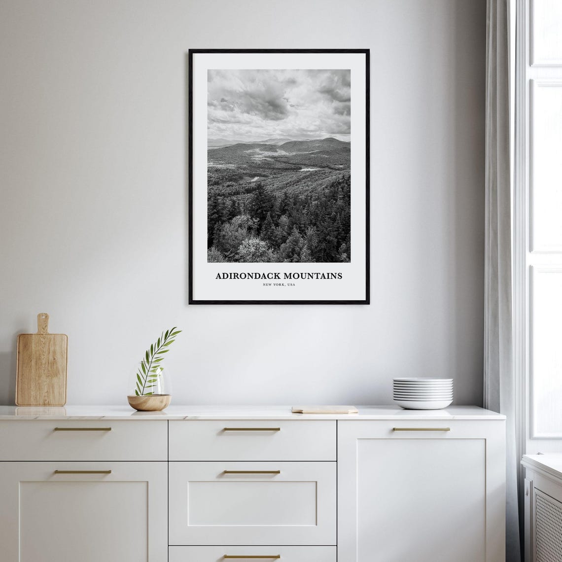Adirondack Mountains Forested Valley View New York Travel Poster - Image 2