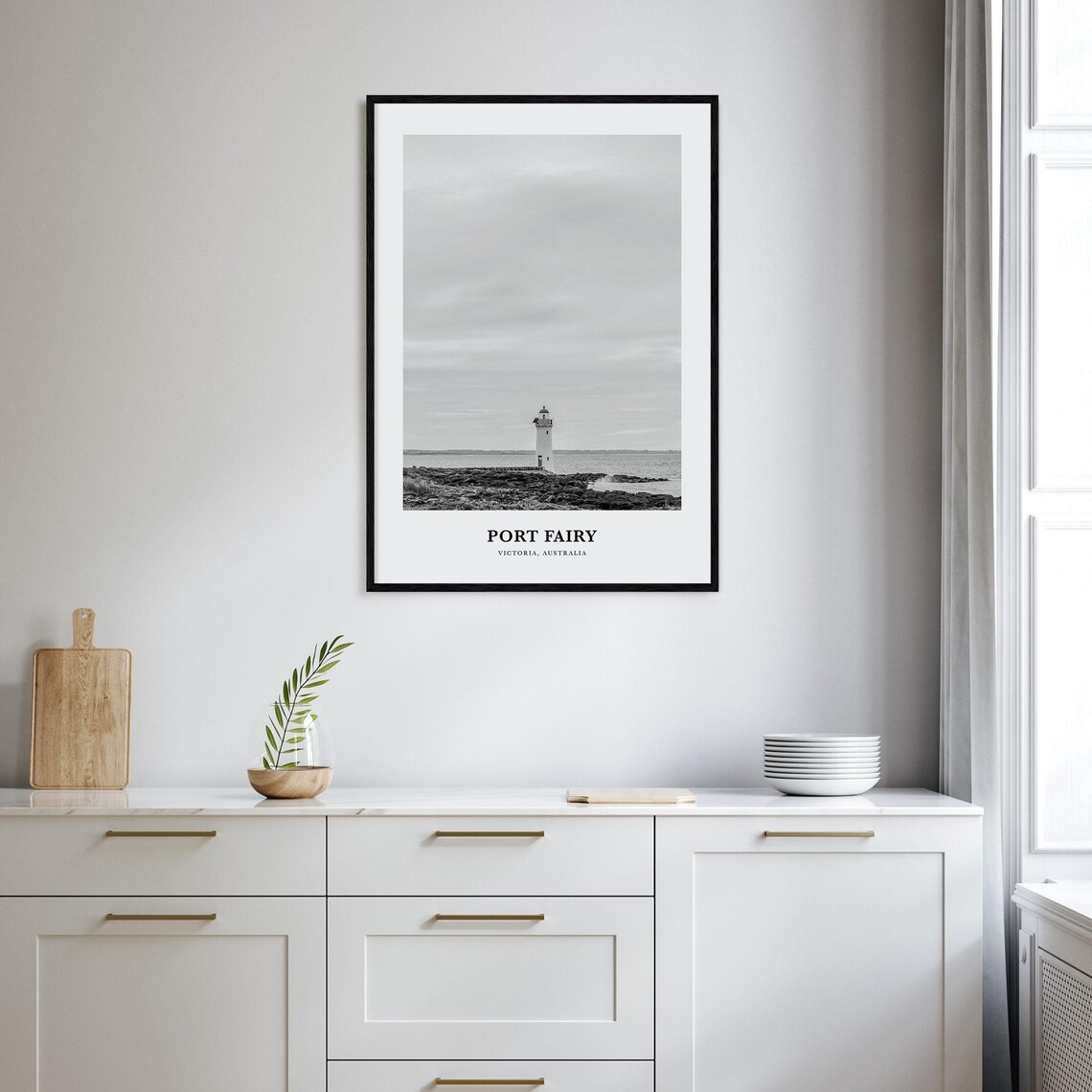 Port Fairy Australia Lone Lighthouse On Rocky Shoreline Poster - Image 2