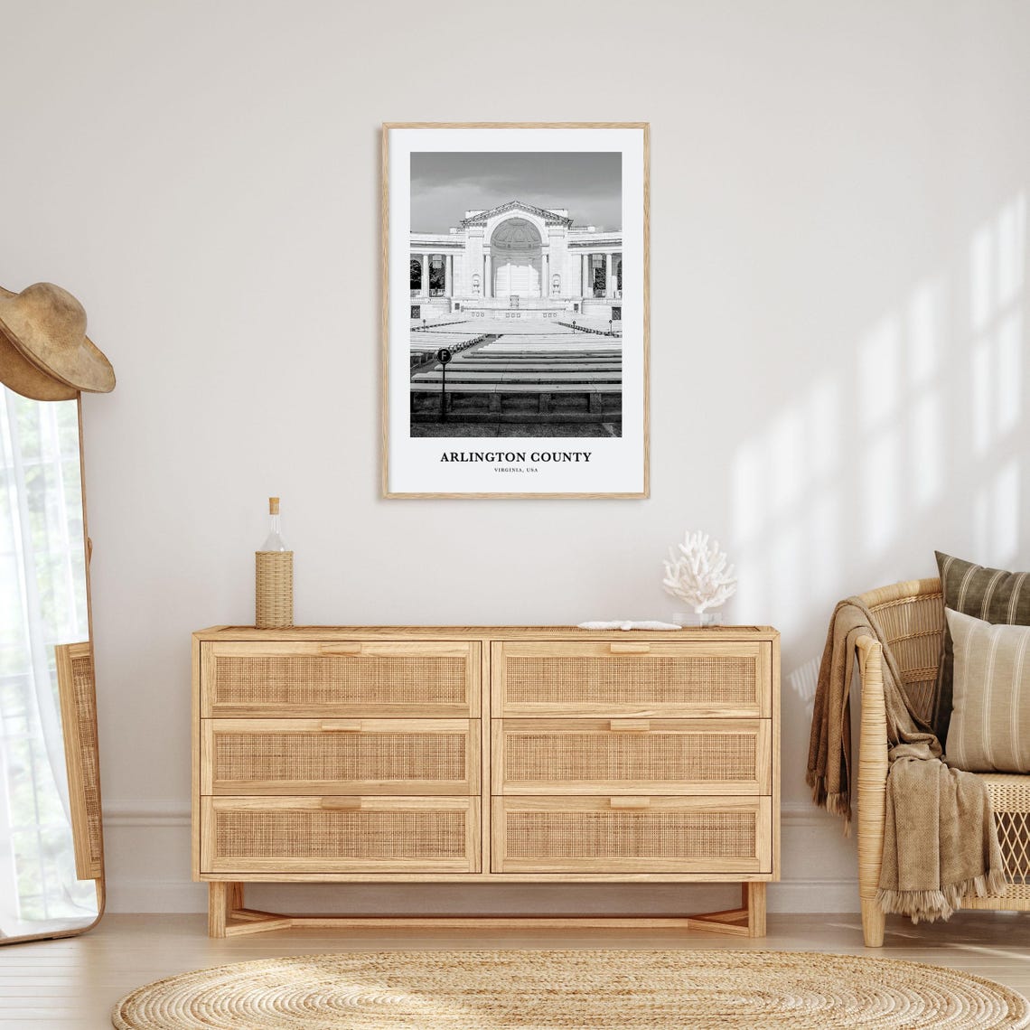 Arlington County Virginia Memorial Amphitheater Colonnade View Poster - Image 3