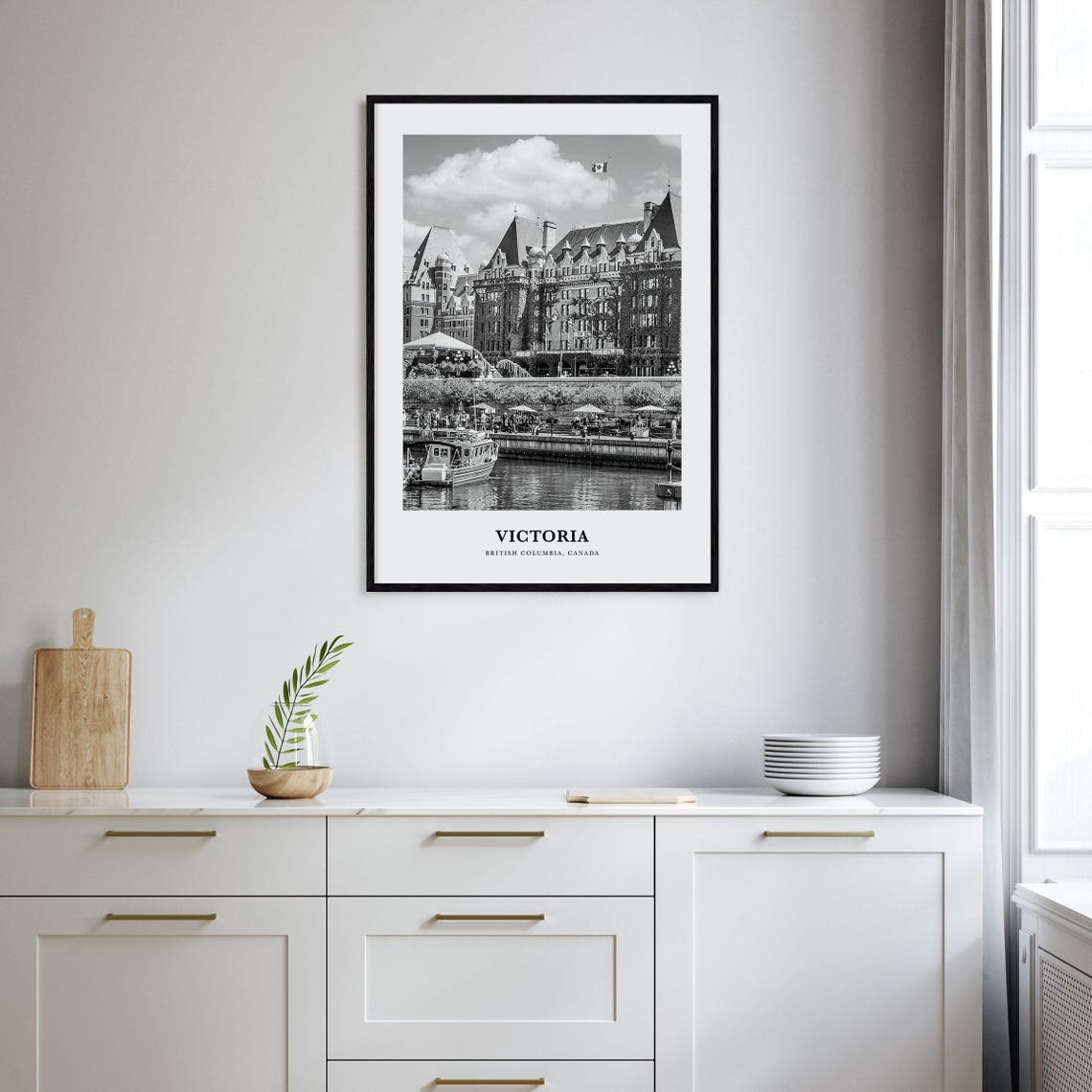 Victoria British Columbia Empress Hotel Inner Harbour View Poster - Image 2